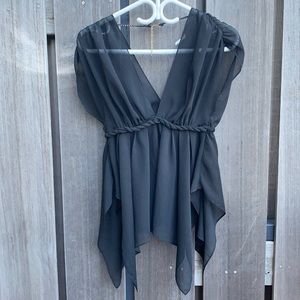 GUESS Sexy Mesh Black Top Size XS